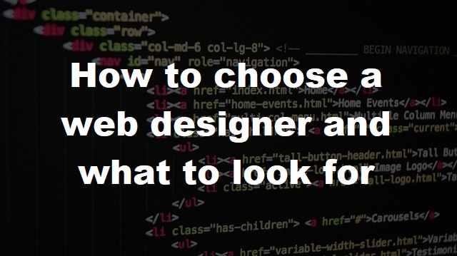 choosing web designer