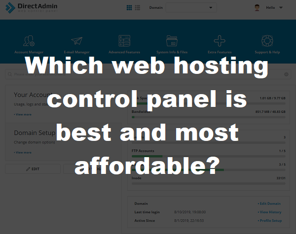 web hosting control panel