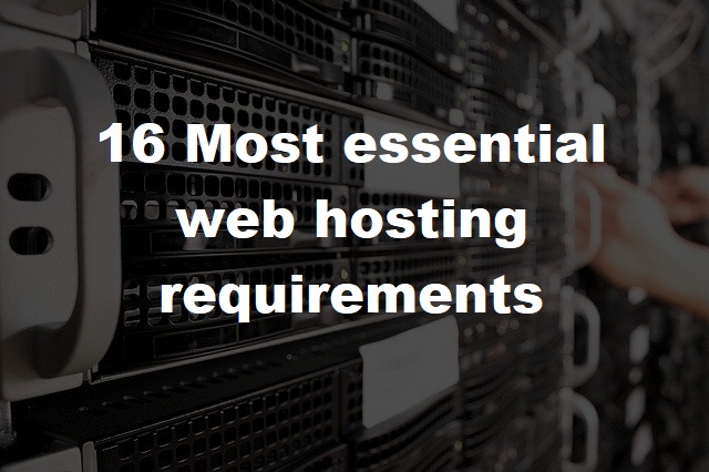 web hosting requirements
